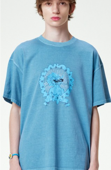 CR260504-R64 DYEING VICTORIA T-SHIRTS (BLUE)