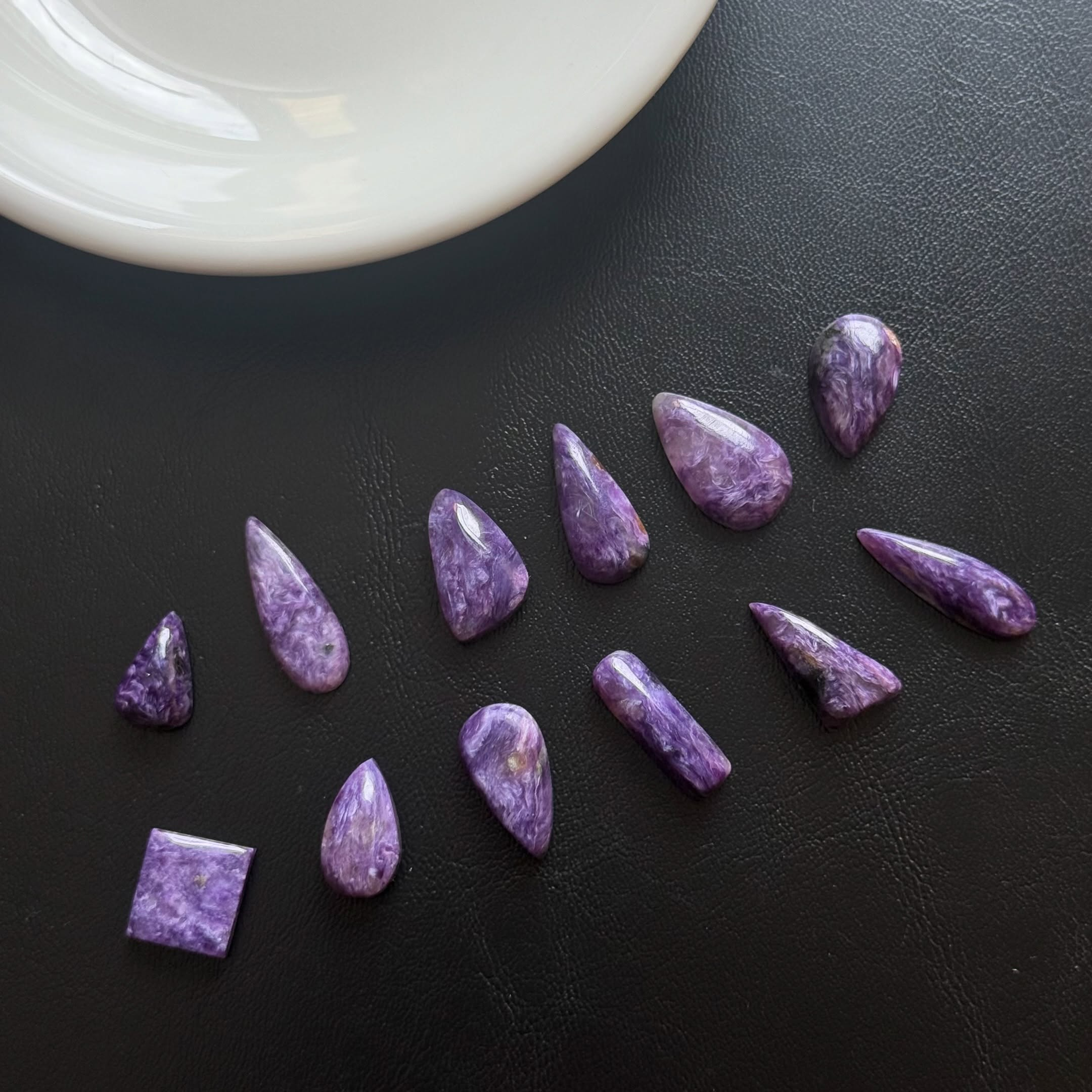 [原石] 紫龍晶 水晶蛋面 水晶墜面