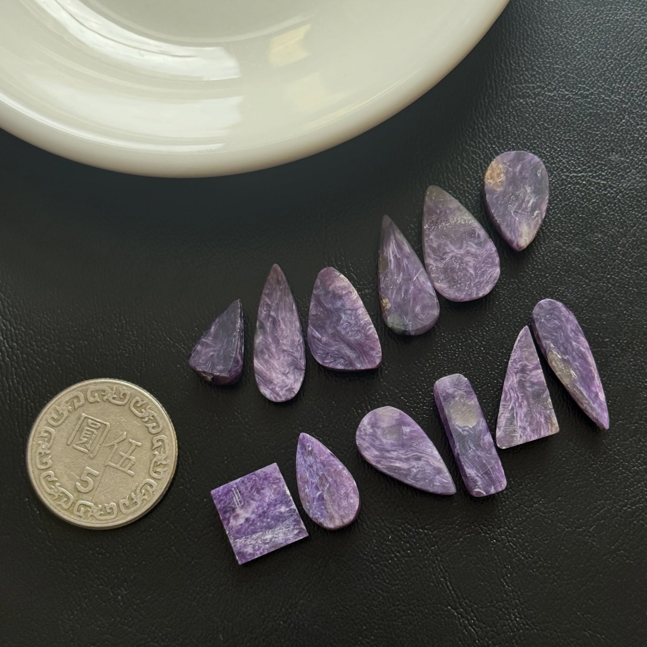 [原石] 紫龍晶 水晶蛋面 水晶墜面