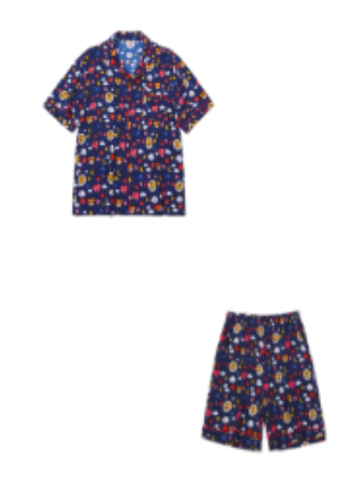 CR260504-R75 ARCHIVE PAJAMAS SET-UP (NAVY)