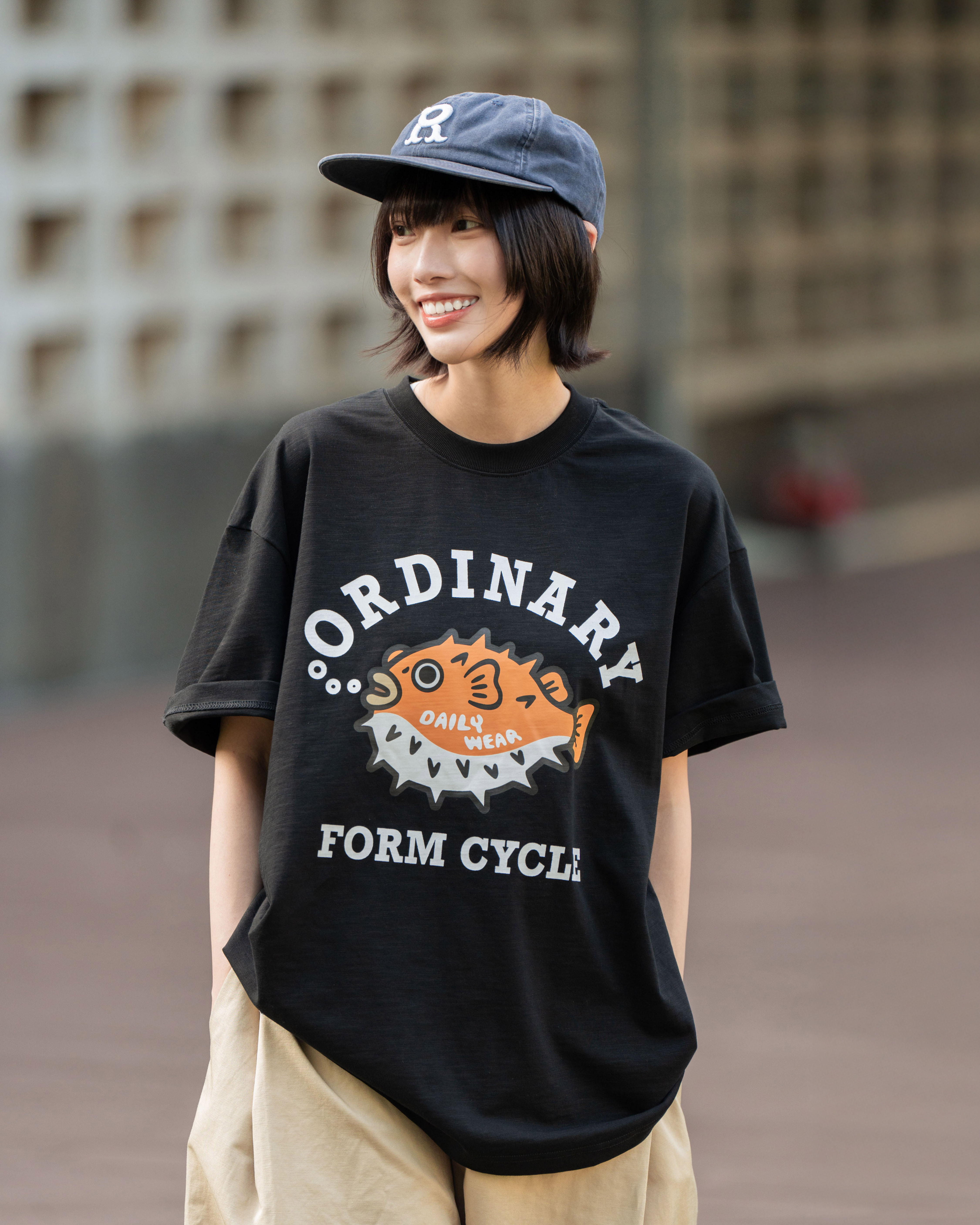 Ordinary 美式河豚竹節棉短 Tee