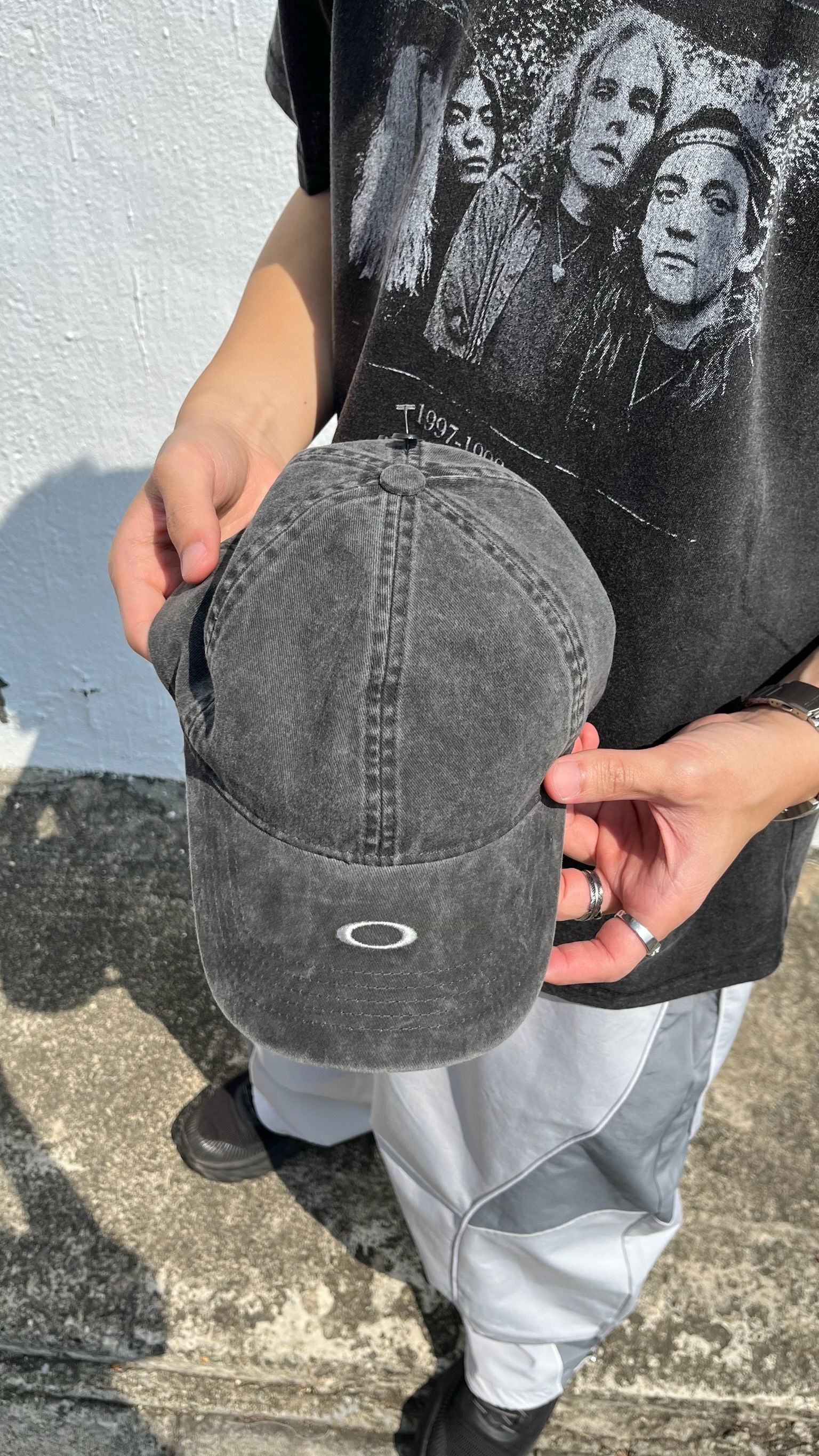 OAKLEY ESSENTIAL BRIM LOGO CAP 水洗 老帽