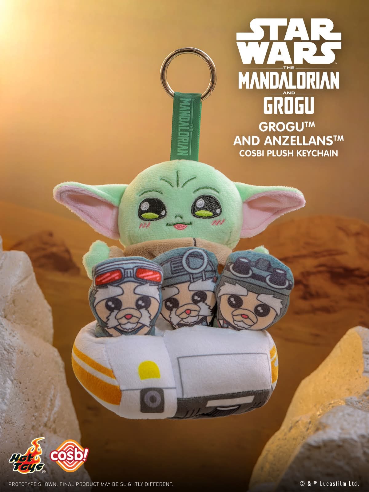 iHot Toys Star Wars Grogu Anzellan Cosbi Plush Keychain