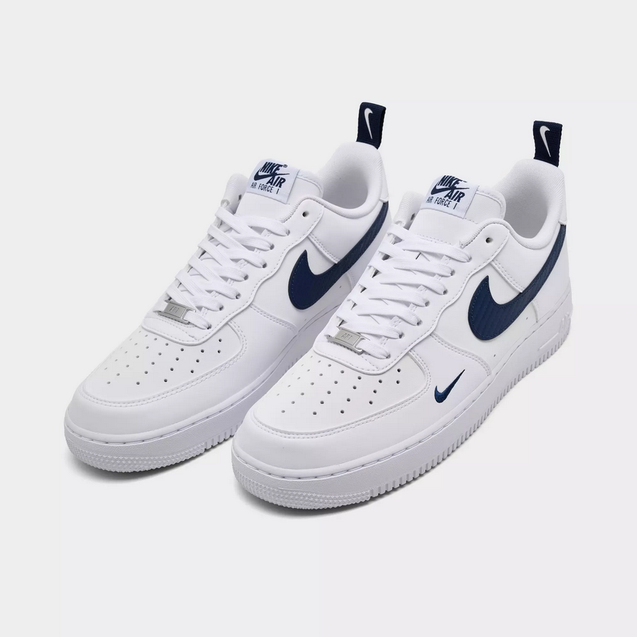 【預訂】NIKE AIR FORCE 1 07 LV8 白深藍刺繡剔-MEN