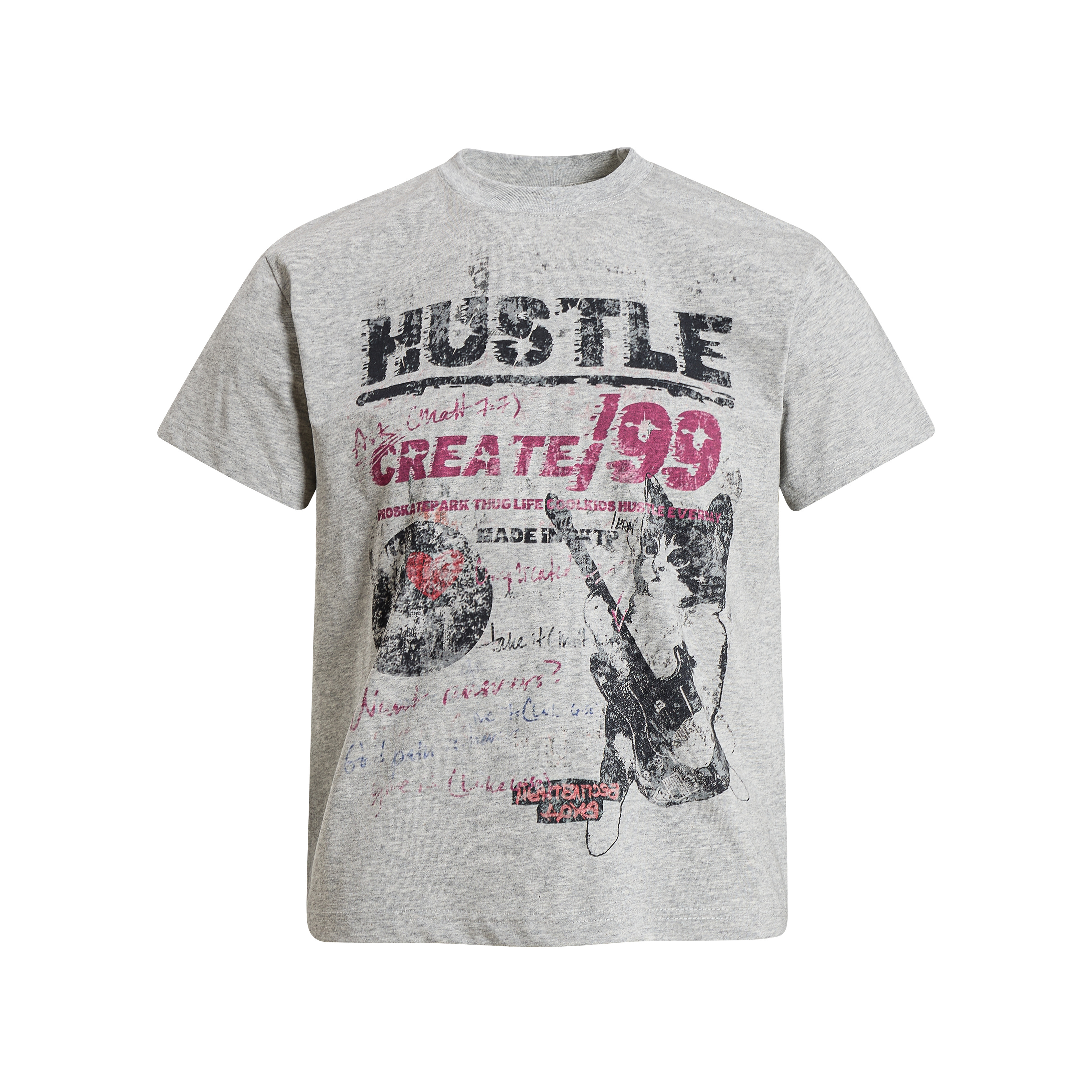 《S.V》HUSTLE素描塗鴉短T