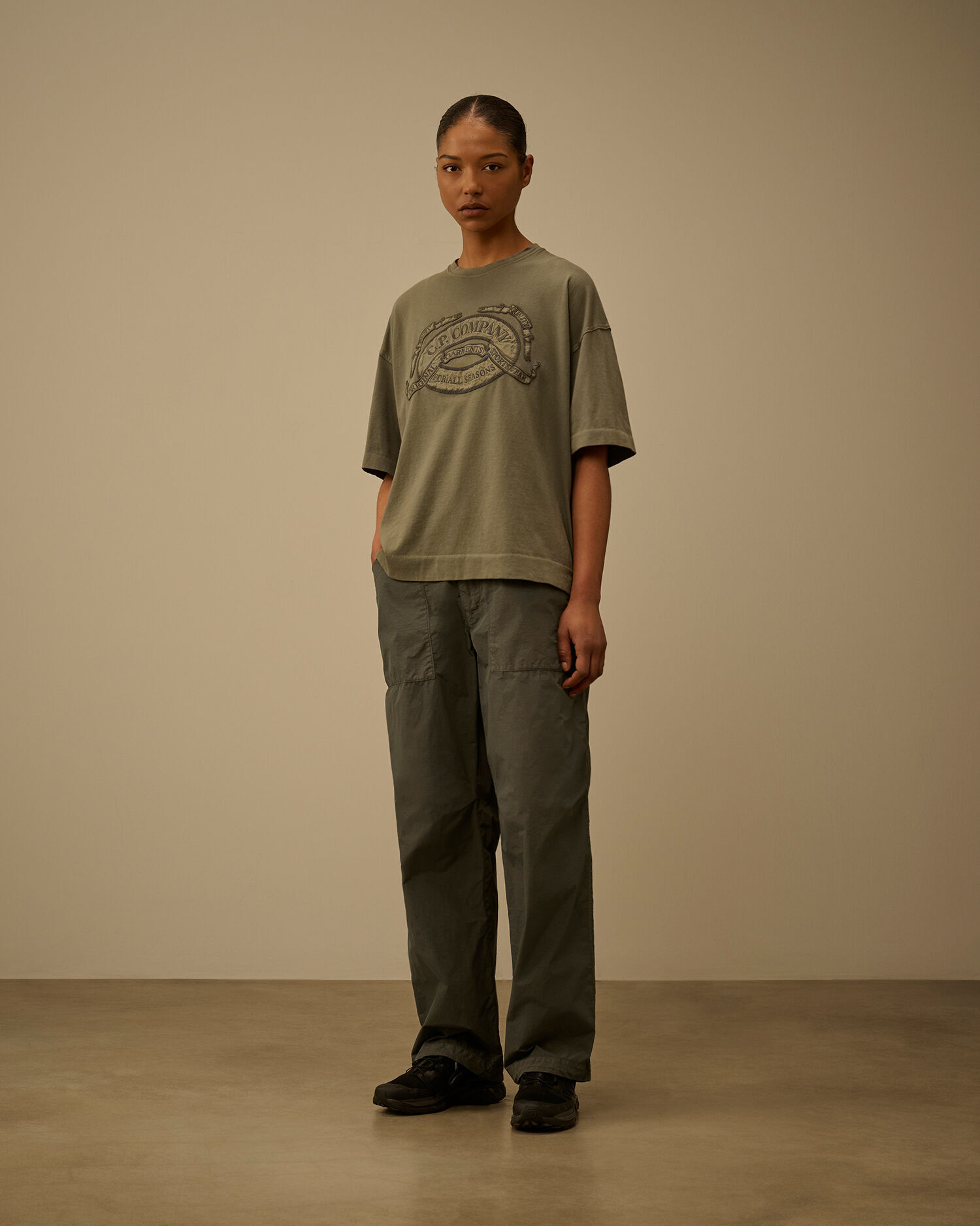 【代購】CP COMPANY 20/1 厚磅寬版Logo短袖T恤 Boxy Fit 上衣