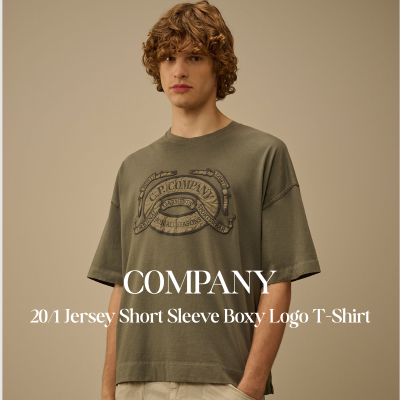 【代購】CP COMPANY 20/1 厚磅寬版Logo短袖T恤 Boxy Fit 上衣