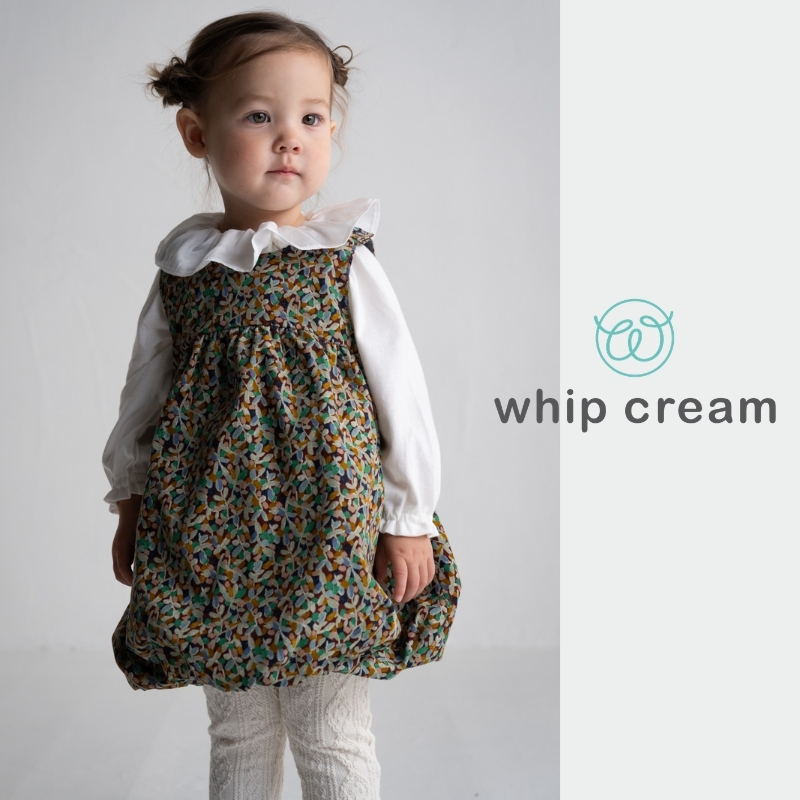 【日本 whip cream】果實燈芯絨蓬裙洋裝