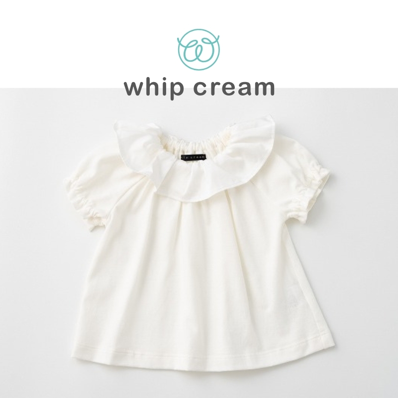 【日本 whip cream】荷葉邊短袖上衣