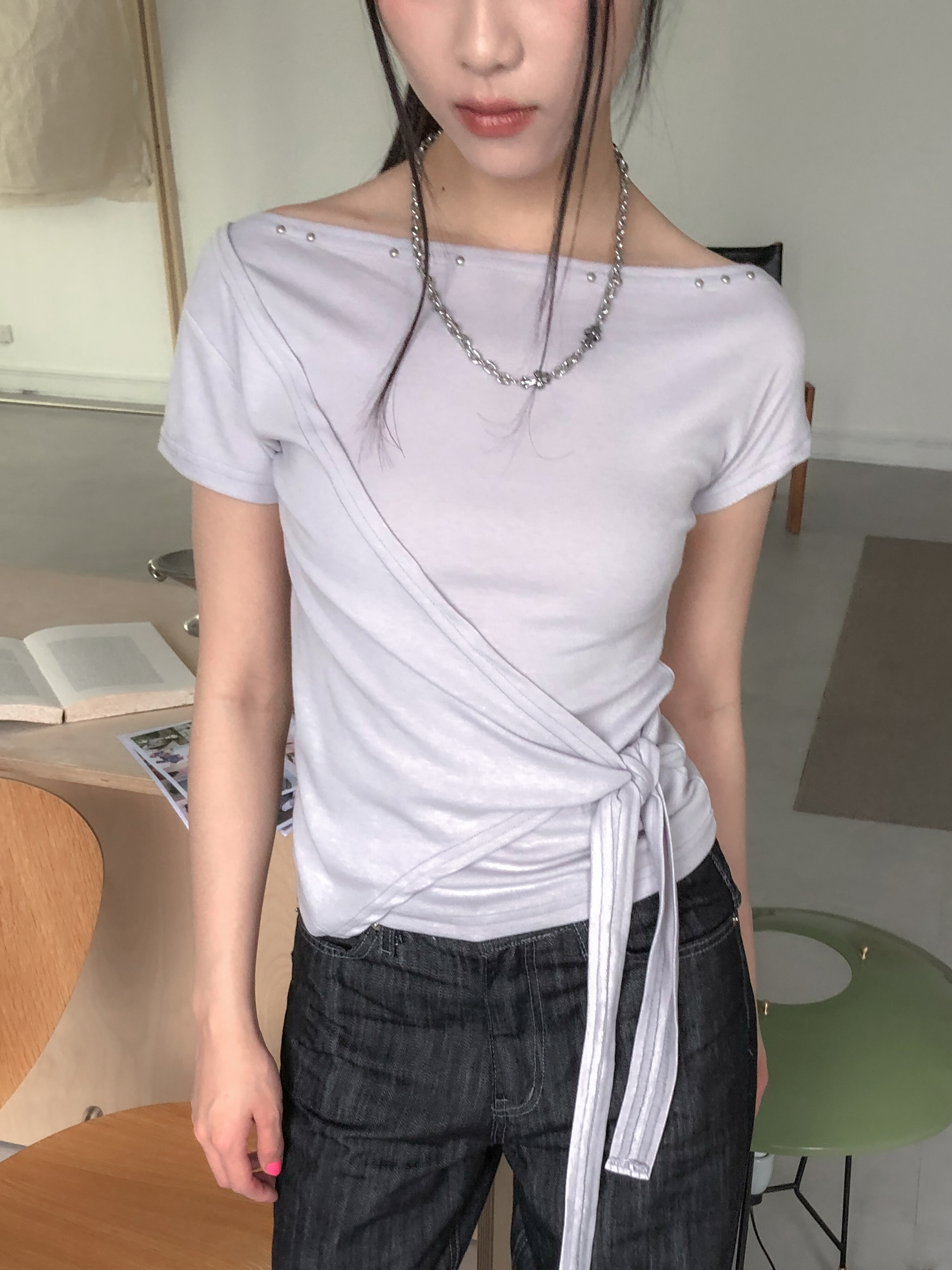 half tie tee #上衣