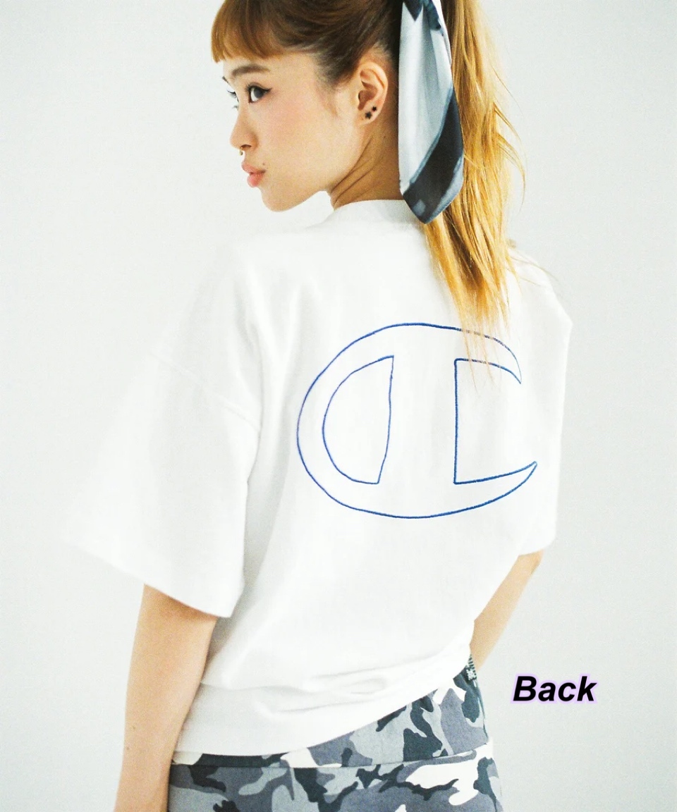 260605 X girl x Champion 背面大C logo Tee/3 色