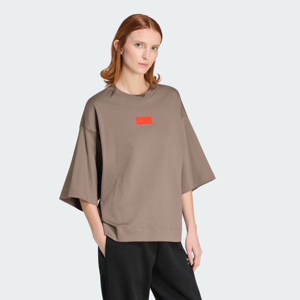 Adidas 愛迪達 Au Ef Gr Ss T W KE6770 女 T恤 休閒短袖 簡約棕 落棕 七分袖