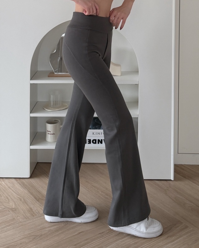 No drama pants 歐美休閒喇叭褲 / 碳灰