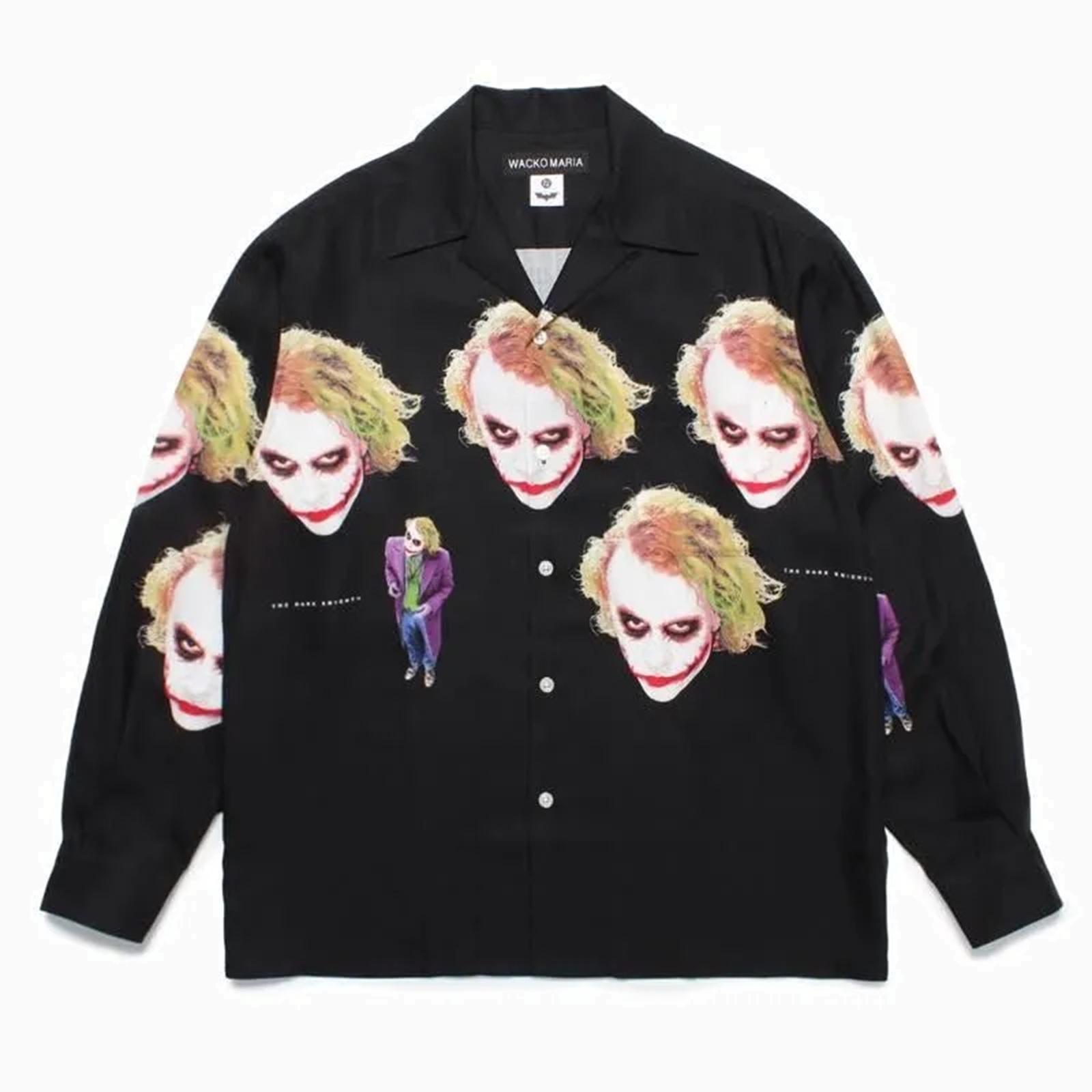 WACKO MARIA THE DARK KNIGHT TRILOGY / L/S HAWAIIAN SHIRT - BLACK PRE ORDER ITEM (預訂中)