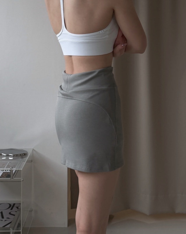 No drama skirt 歐美休閒褲裙 / 橄欖灰
