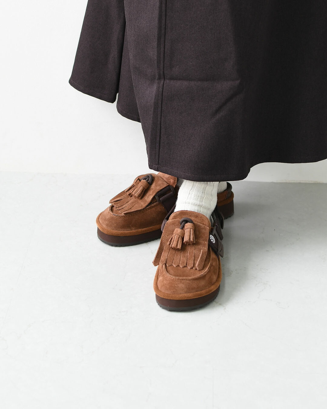 預購┃SHAKA MOC MULE TASSEL SUEDE 4WAY 莫卡辛 麂皮 穆勒 涼鞋 流蘇