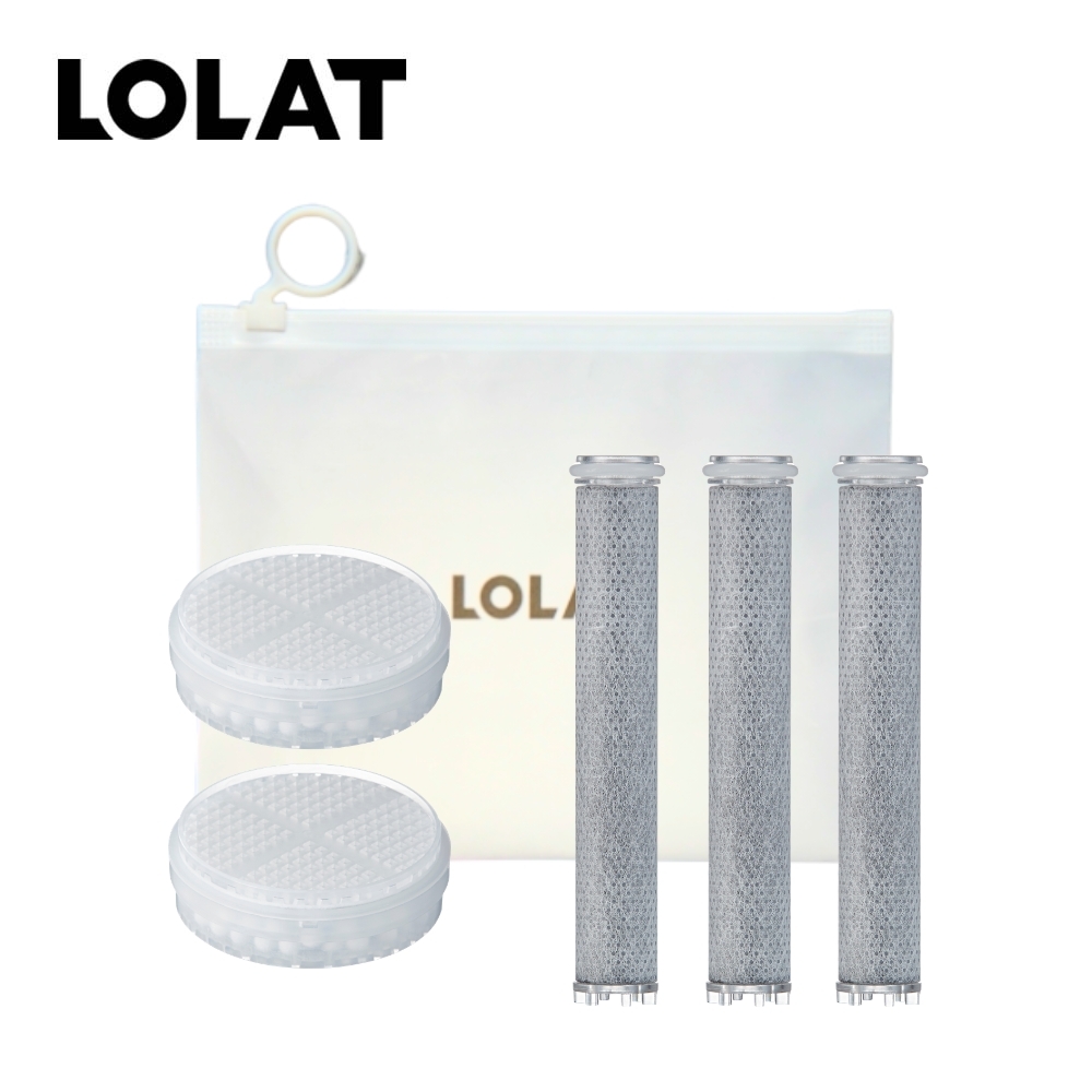 LOLAT單段雙過濾除氯蓮蓬頭HS601濾芯組-AC26-601