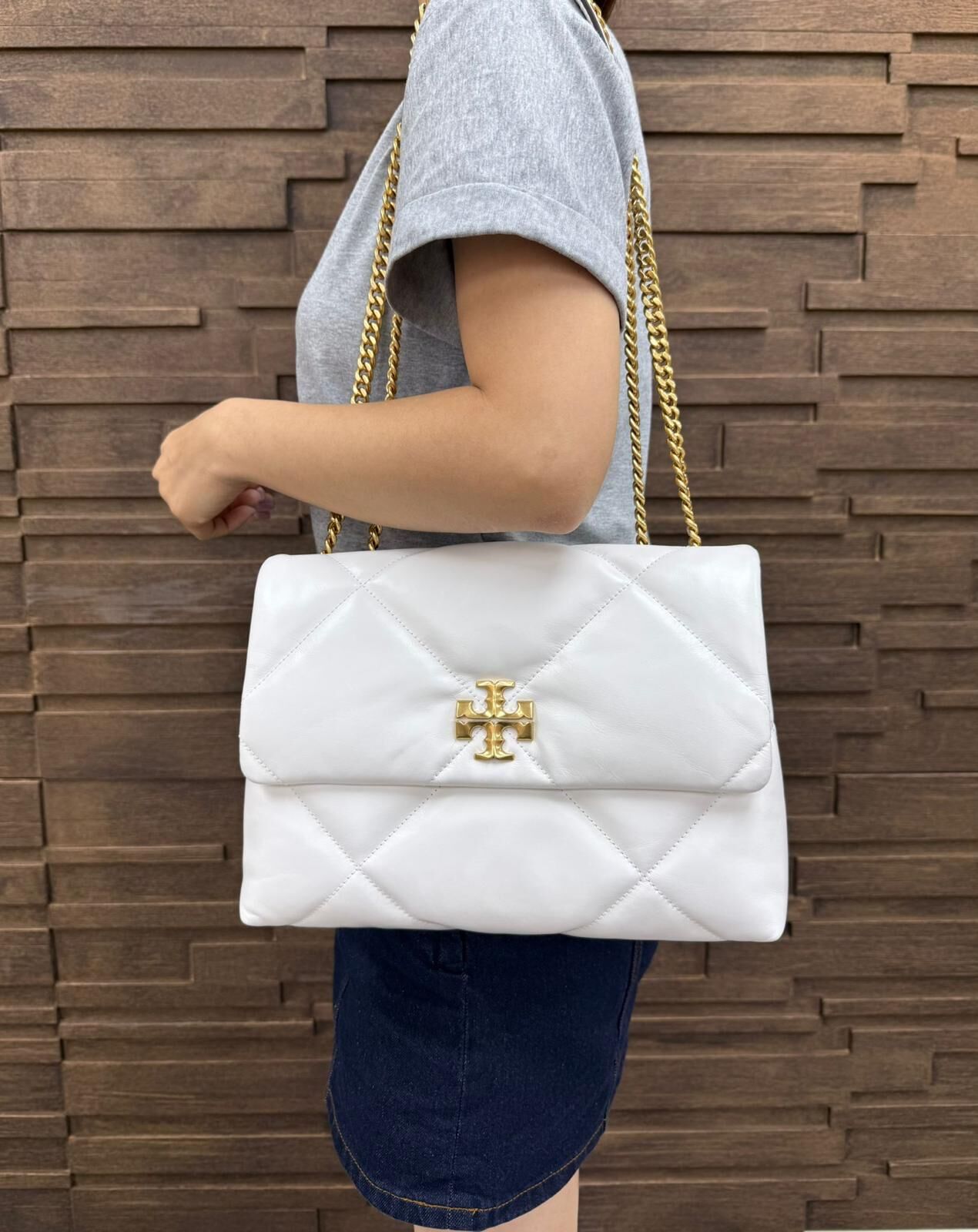 LYS01707 TORY BURCH Kira Diamond Quilt Convertible Shoulder Bag