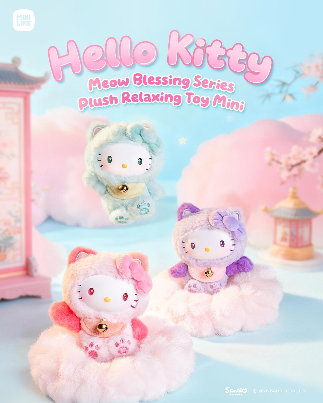 [預訂] Mini Like Hello Kitty款喵喵賜福系列搪膠毛絨Mini