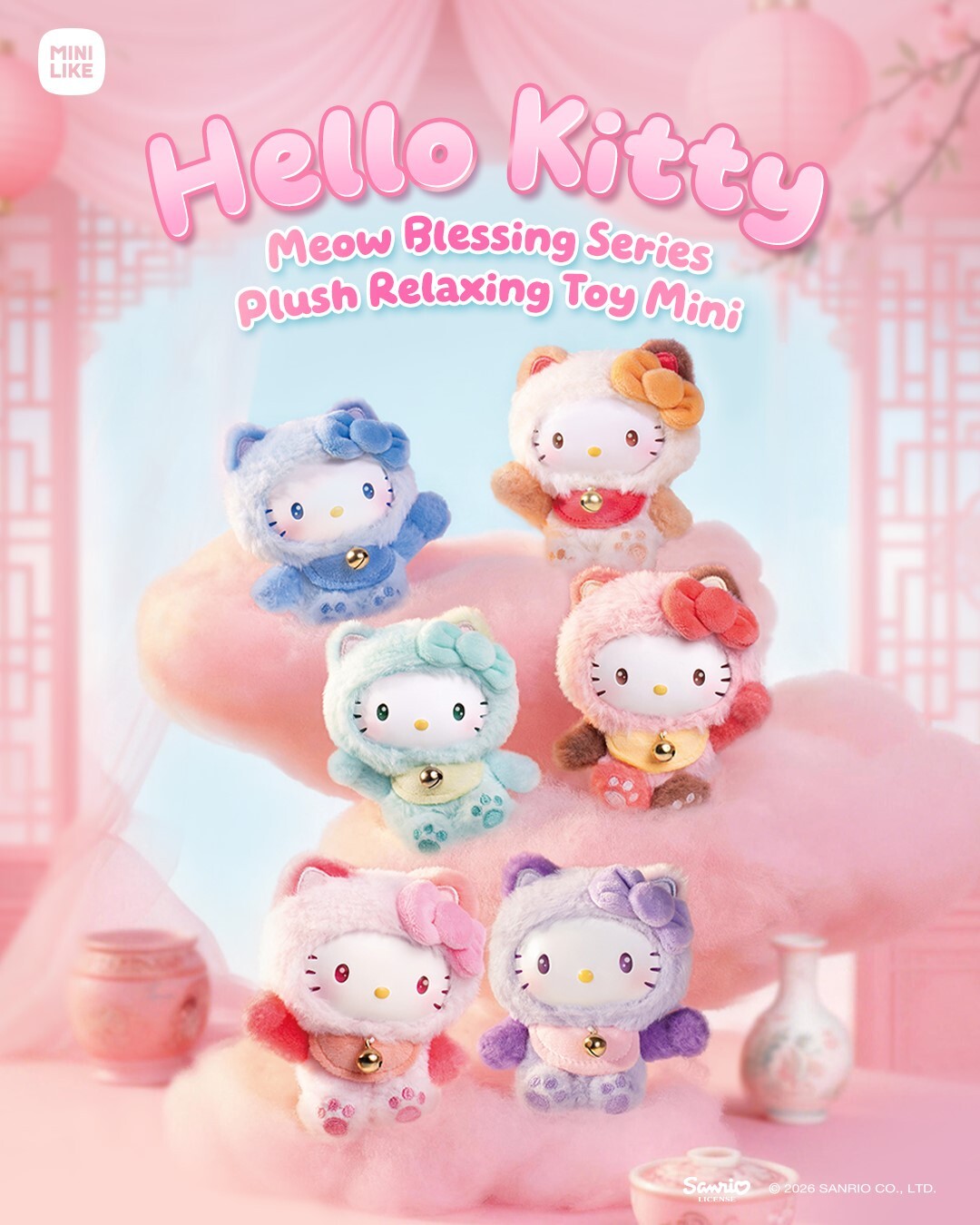 [預訂] Mini Like Hello Kitty款喵喵賜福系列搪膠毛絨Mini