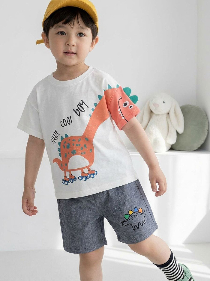 正韓夏orangemom 兩色立體恐龍上衣