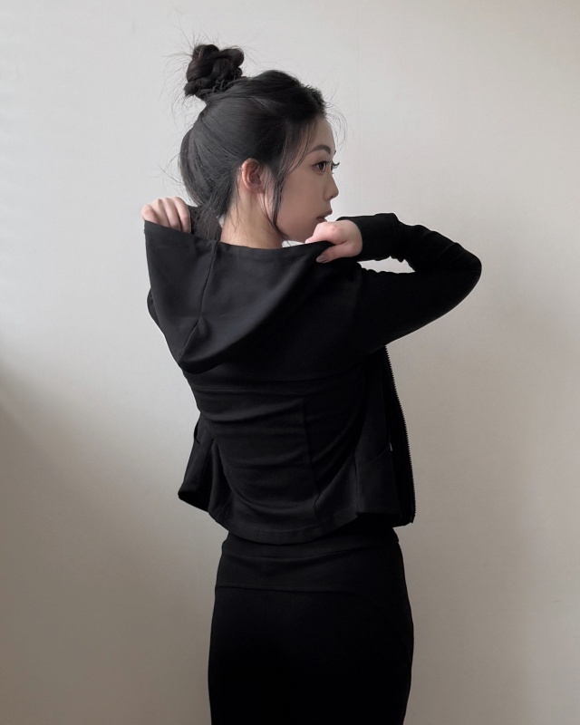 No drama jacket 連帽收腰外套 / 黑