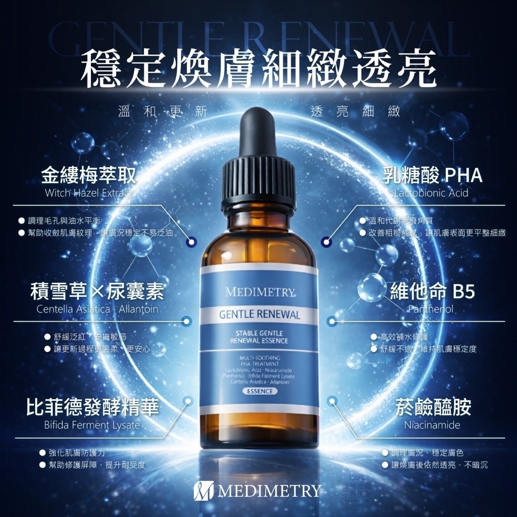 Medimetry®️金縷梅果酸煥膚精華液30ml