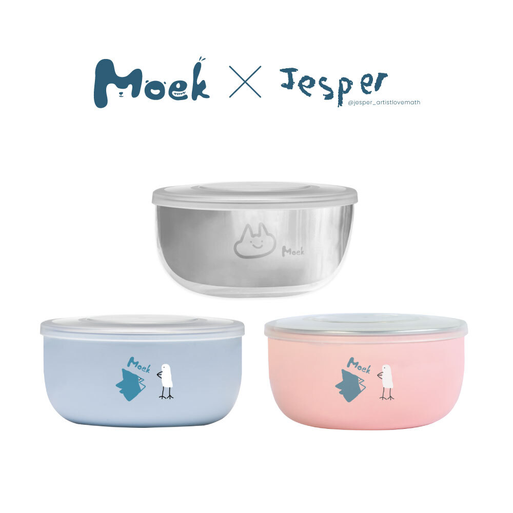 【三色碗組】點心碗∣Moek X Jesper抗菌可微波不鏽鋼餐具