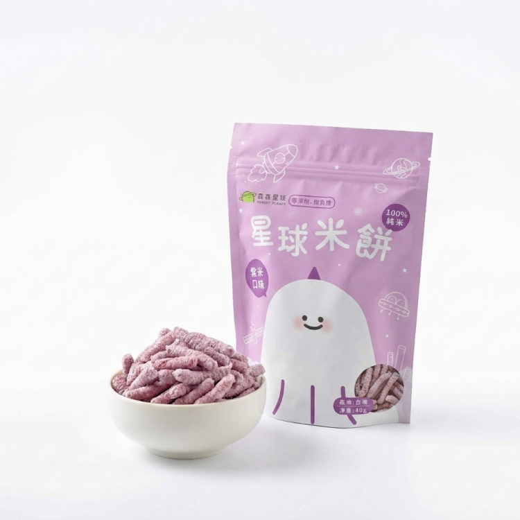 星球寶寶米餅｜紫米口味｜適合6個月以上｜單包入