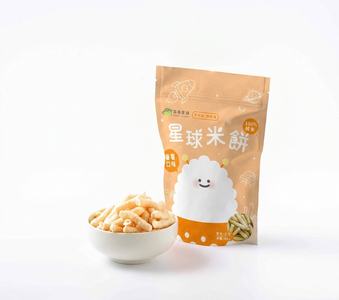 星球寶寶米餅｜蕃薯口味｜適合6個月以上｜單包入