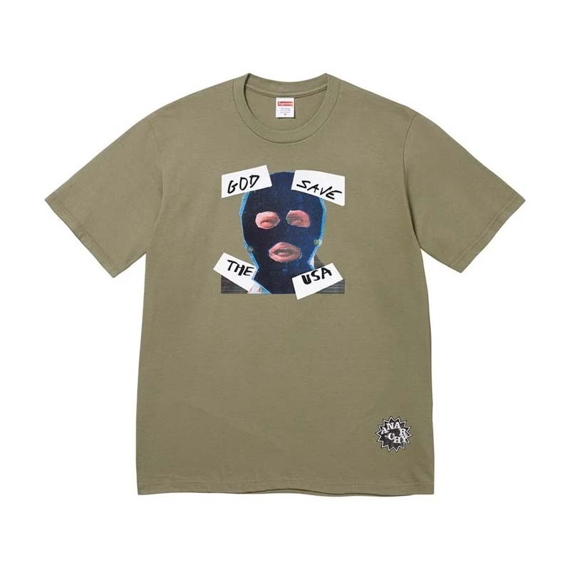 Supreme God Save Us Tee 惡搞 面罩 短袖 橄欖綠色 SS26T69-OE [台灣現貨]