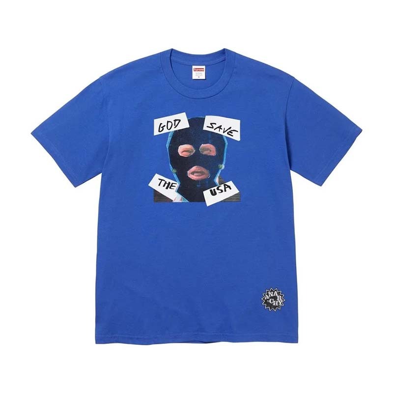 Supreme God Save Us Tee 惡搞 面罩 短袖 藍色 SS26T69-RL [台灣現貨]