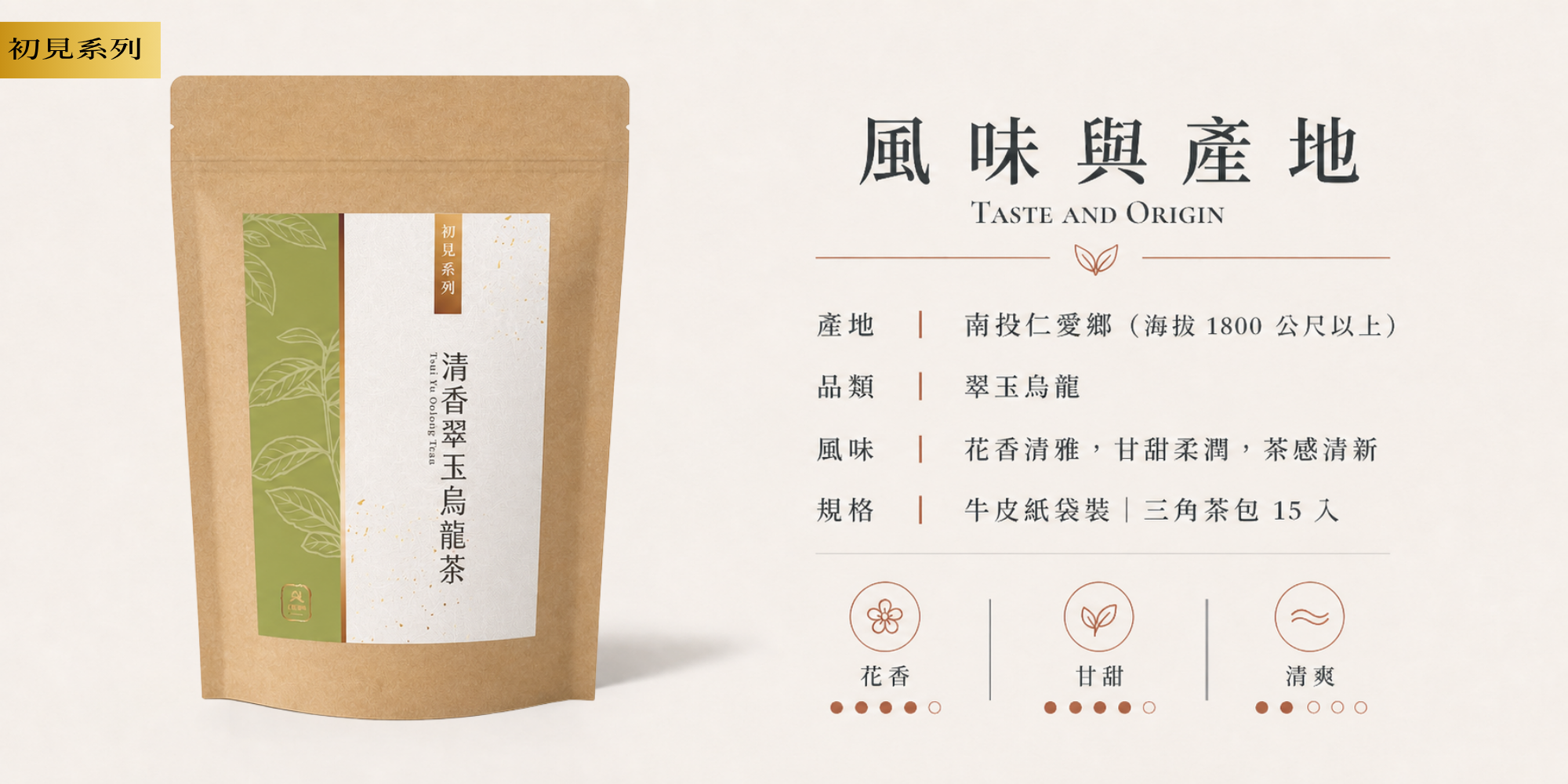 初見系列｜清香翠玉烏龍茶