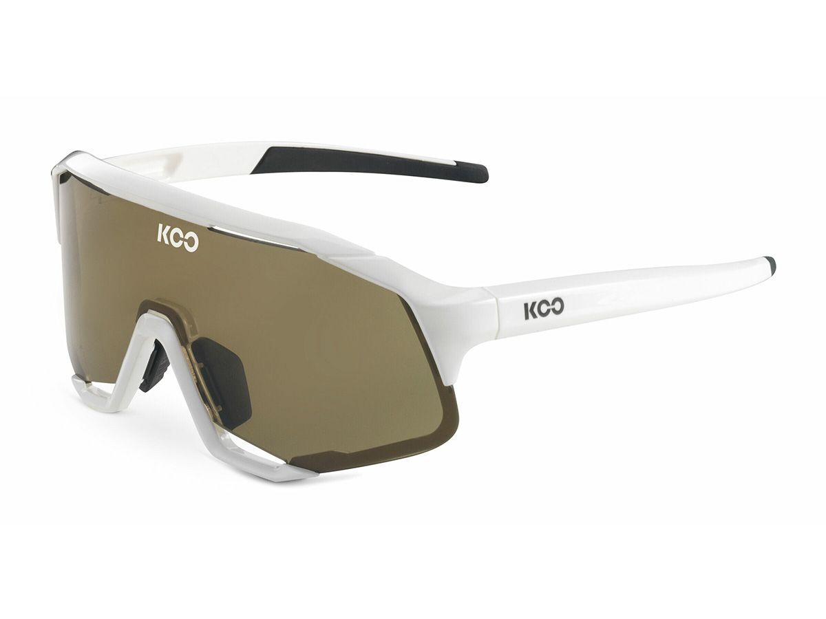KOO DEMOS 自行車 墨鏡 - WHITE W/ LIGHT BROWN