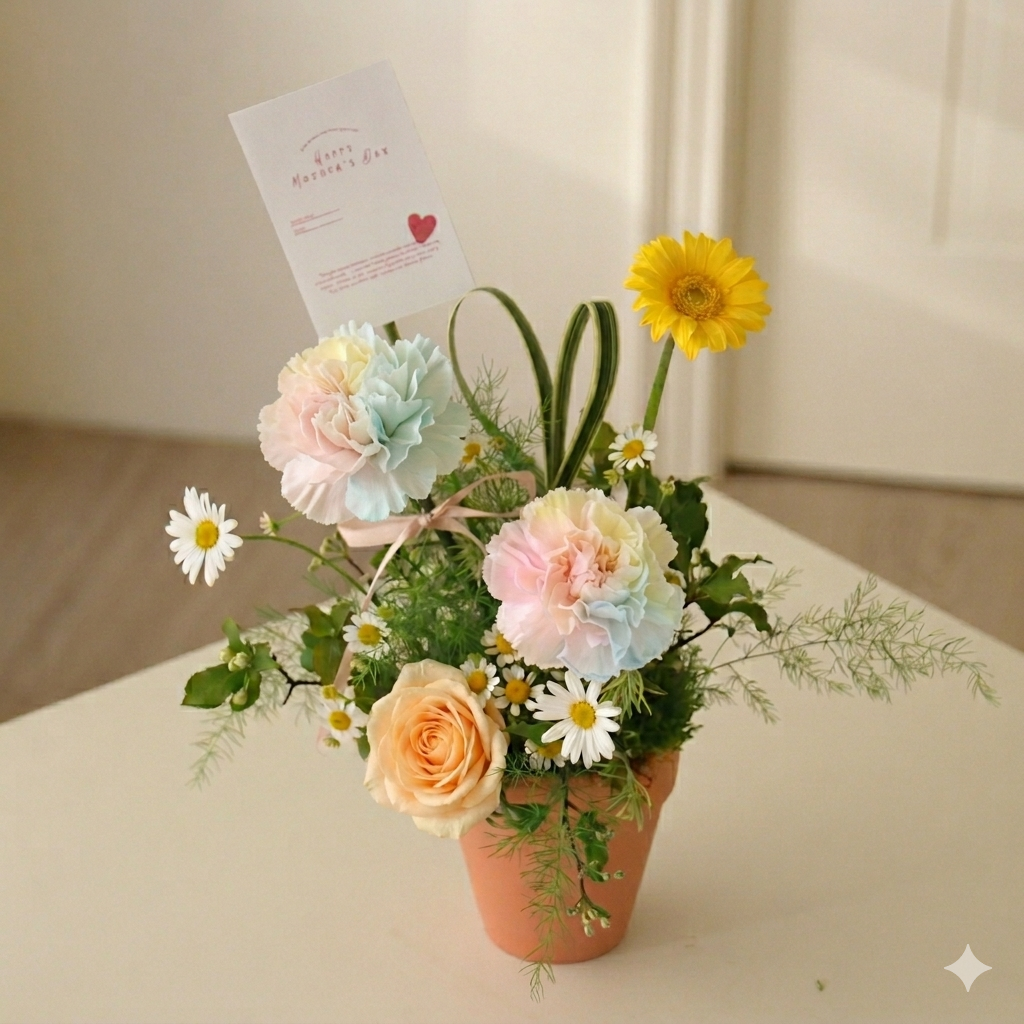母親節限定花禮- 花花小宇宙 康乃馨小花盆 (新色new in!!!)