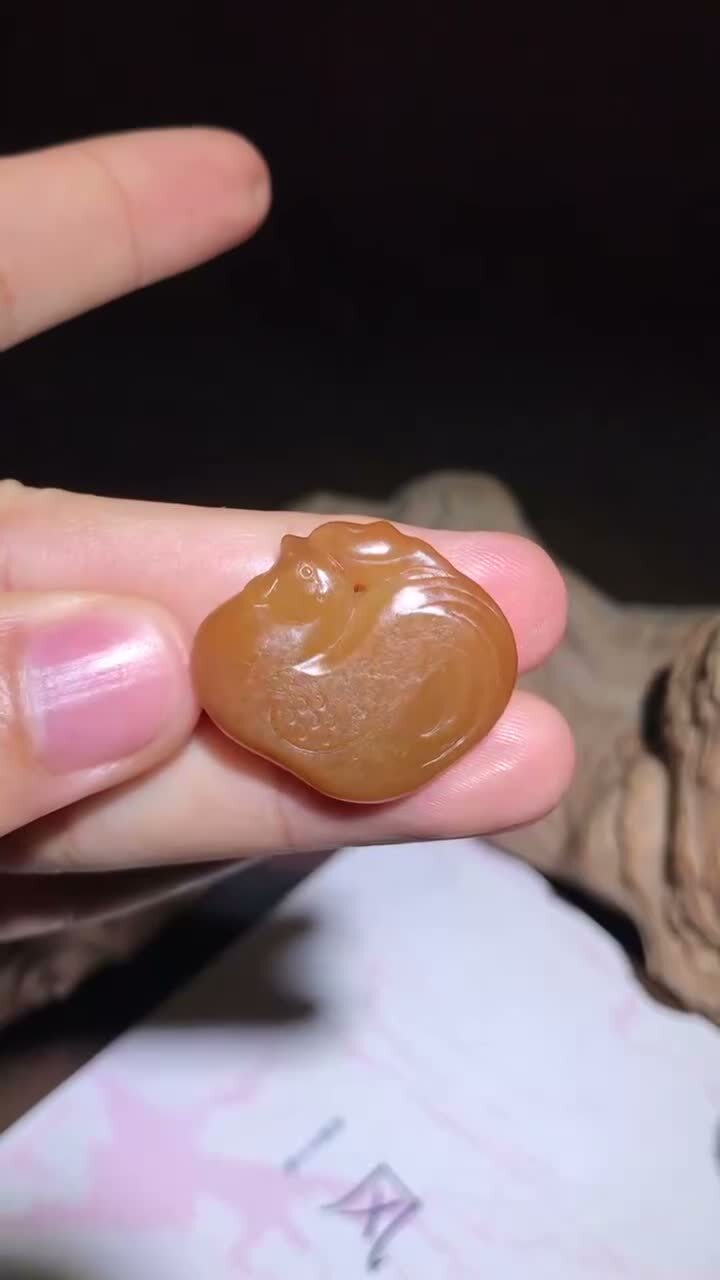 和田玉籽料大吉大利,天然和田玉軟玉