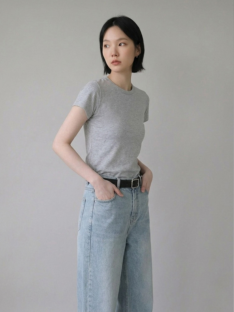 SALE300 圓領修身TEE(100%莫代爾)