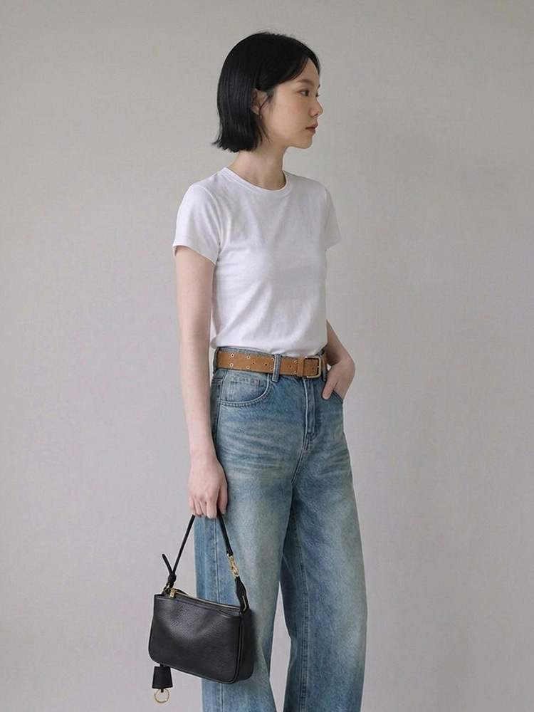 SALE300 圓領修身TEE(100%莫代爾)