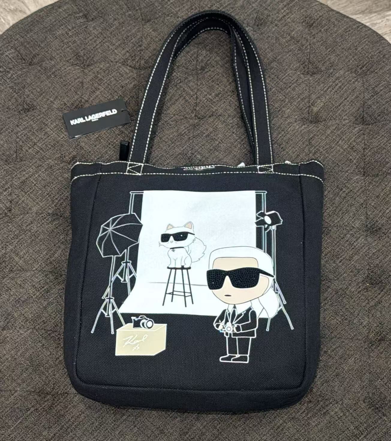 【預購】Karl Lagerfeld H050503 黑色影棚托特包