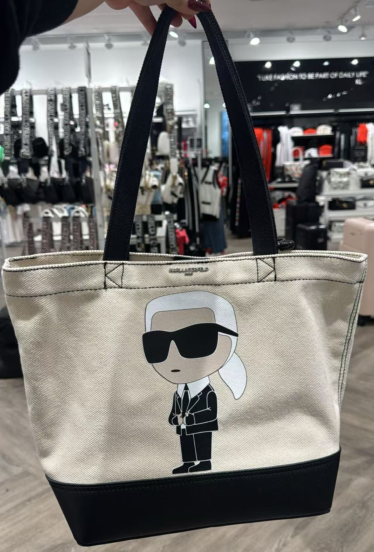 【預購】Karl Lagerfeld H050507 米色經典老佛爺 托特包