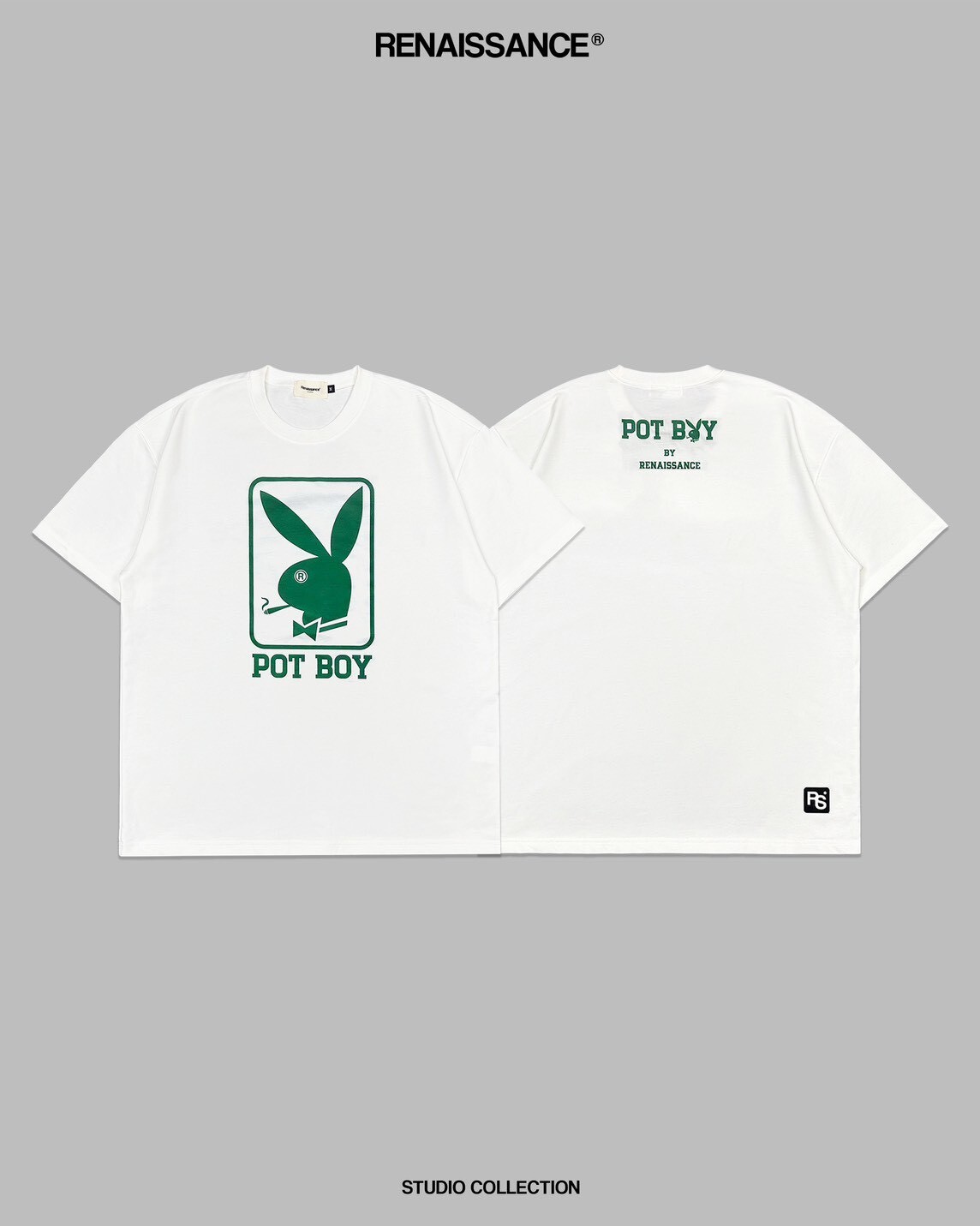 RENAISSANCE 420 Limited Edition Green Rabbit Boy Short-Sleeve Pot Boy Tee