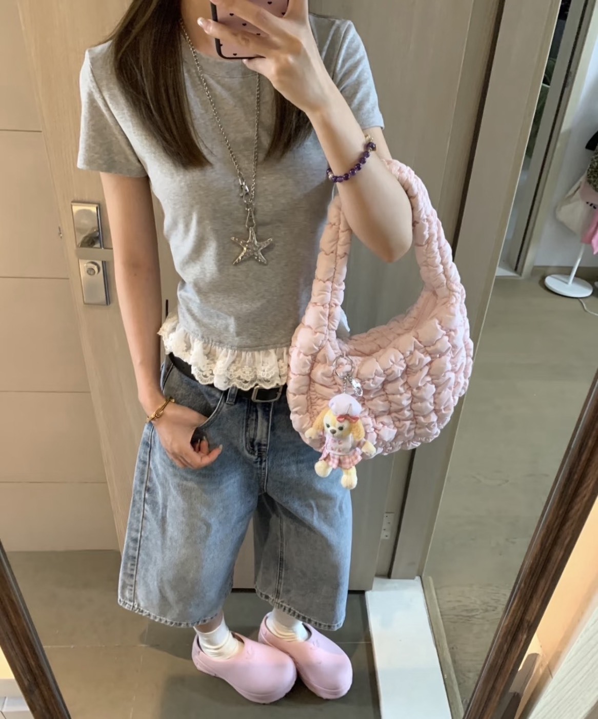 <雨天穿搭必備💦> Adidas OZWAVE CLOG 包頭拖鞋 少女粉🩰