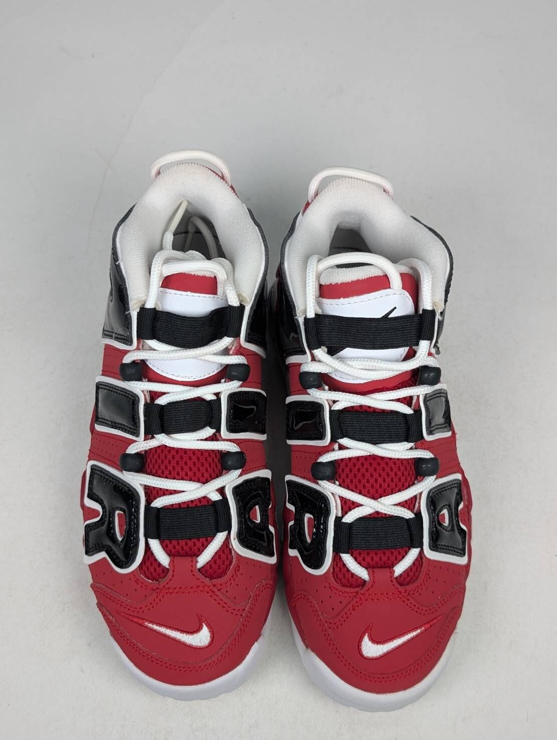 微瑕疵-左腳中底鞋底泛黃 415082-600 6Y Nike Air More Uptempo GS 紅黑 大AIR 大童