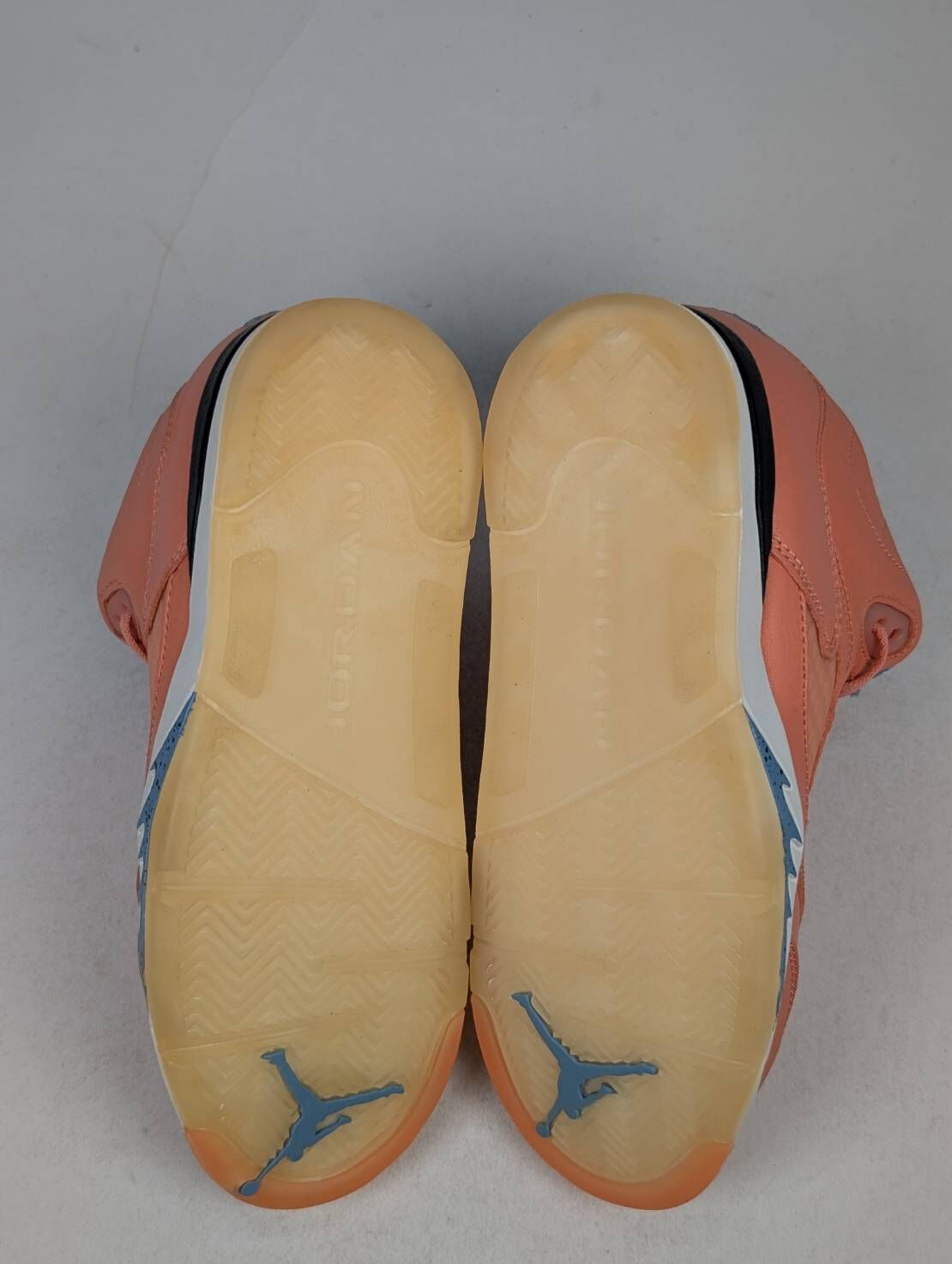 微瑕疵-左右腳中底鞋底泛黃右腳內側小掉漆 DV4980-641 3Y DJ Khaled X Air Jordan 5 "Crimson Bliss" PS 聯名款 緋紅極樂 粉橘 中童