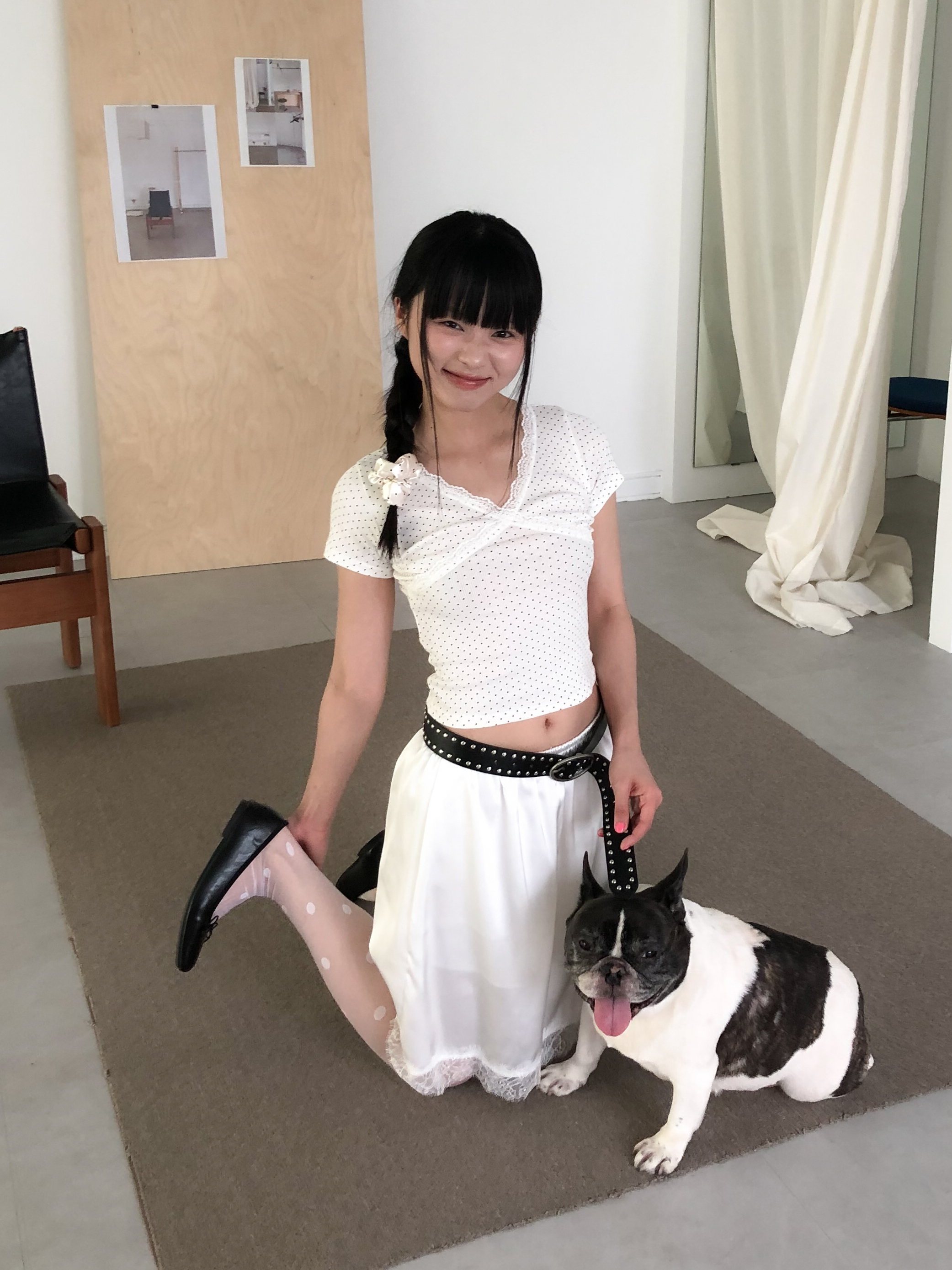 lily dot lace tee #上衣