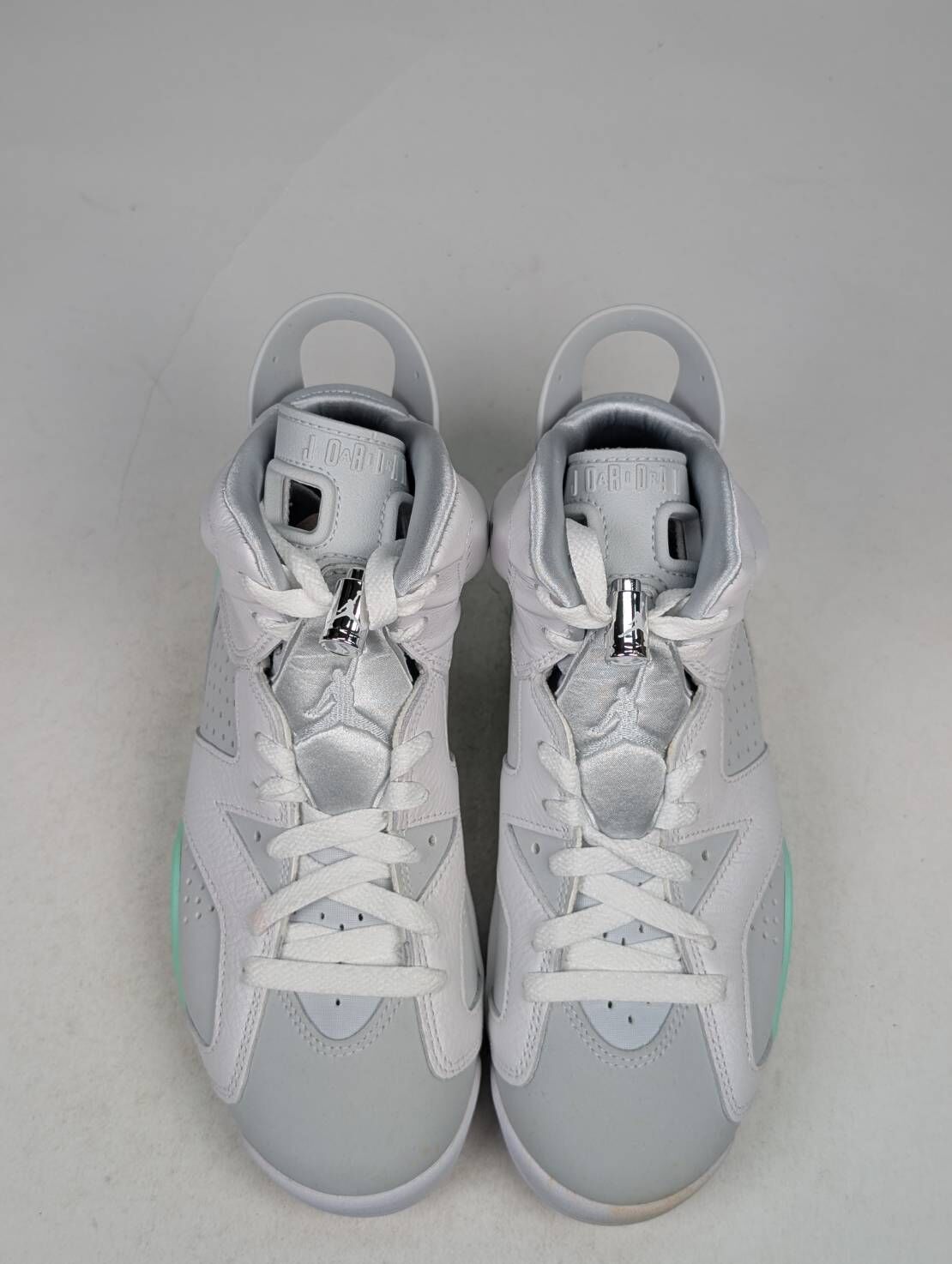 微瑕疵-左右腳鞋面鞋底汙漬 DQ4914-103 W6.5 Air Jordan 6 WMNS " Mint Foam " 白綠 薄荷 女款