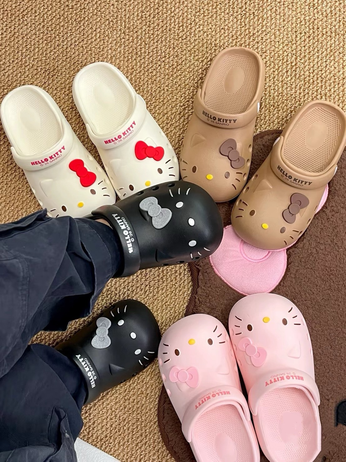 【預購】正版授權 SANRIO 三麗鷗 大頭 防水 洞洞鞋 四色