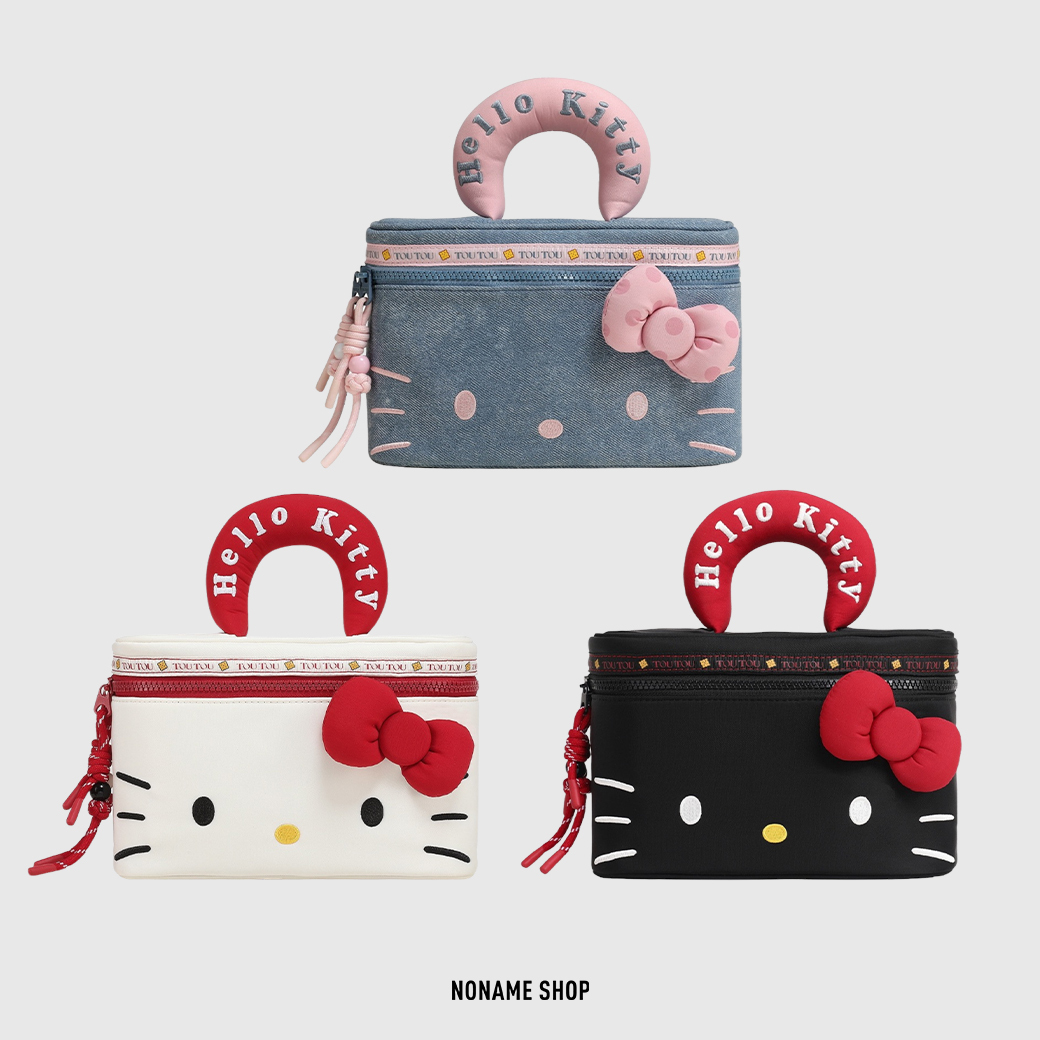 TOUTOU X Hello Kitty 聯名款 三麗鷗 凱蒂貓 多功能 救命包 收納 化妝包 洗漱包 旅行包 三色