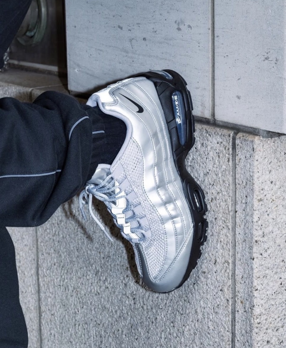 男鞋 NIKE AIR MAX 95 BIG BUBBLE SE 銀黑 全氣墊 緩震 慢跑 運動鞋【IB6830-002】