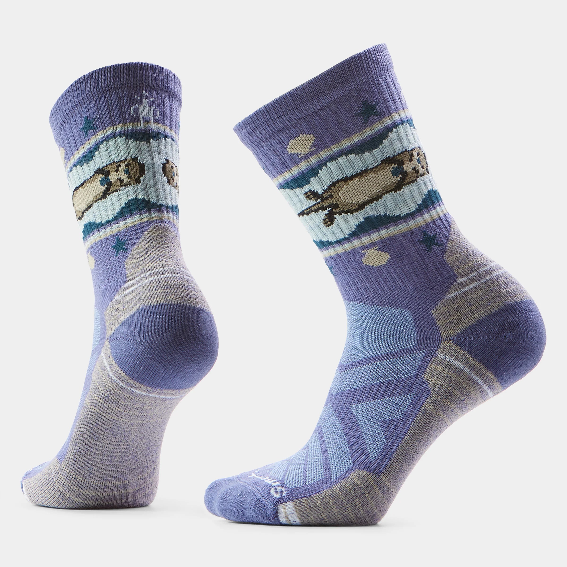 Smartwool 女 機能戶外全輕量減震中長襪 Women's Hike Otter Float Crew Socks 水獺 暮藍 SW003048P43 [HappyOutdoor]